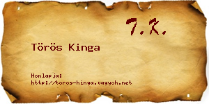 Törös Kinga névjegykártya